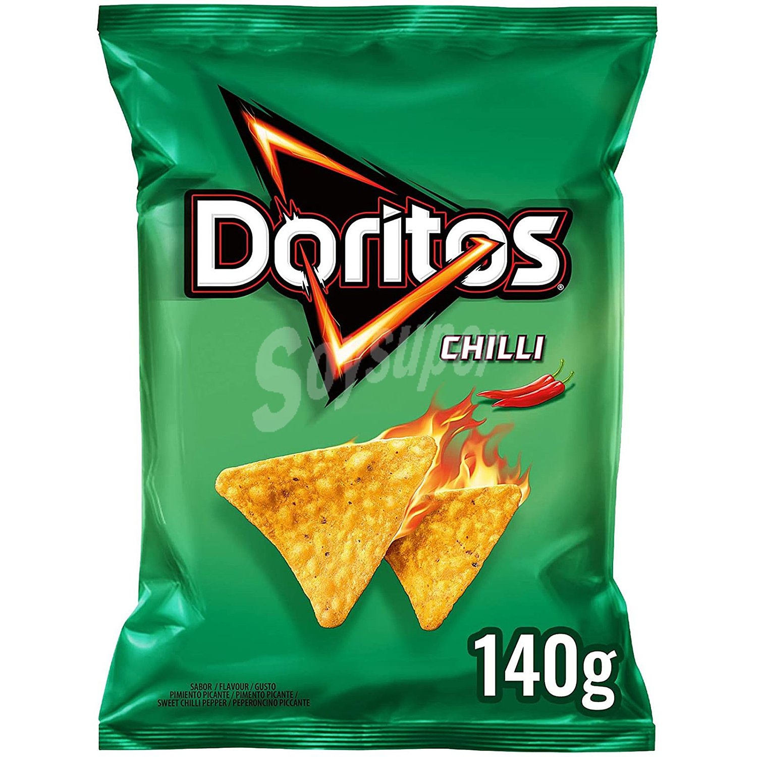 Nachos de maíz con sabor a chilli doritos