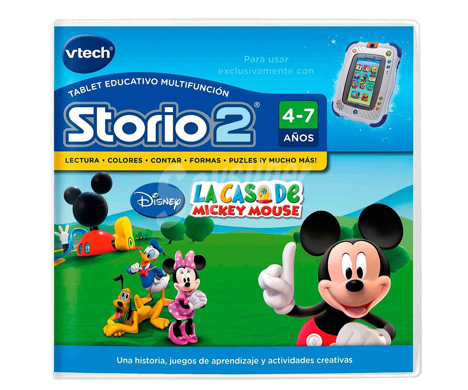 Videojuego educativo Mickey Mouse para videoconsola infantil Storio 2,