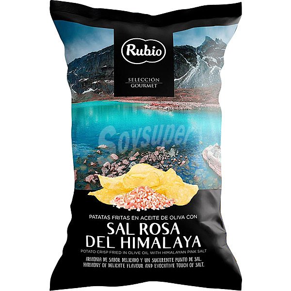 Selección Gourmet patatas fritas con sal del Himalaya bolsa 110 g