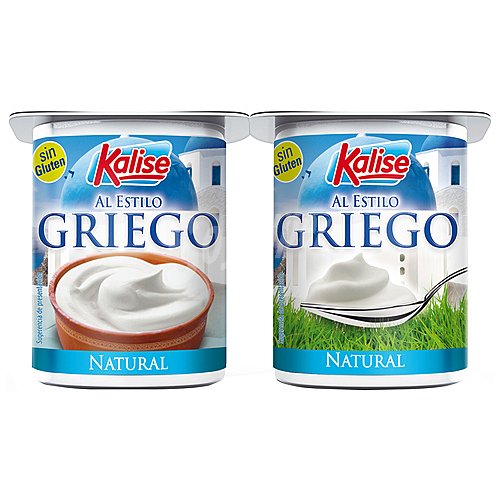 Kalise Yogur natural al estilo griego, elaborado sin gluten kalise