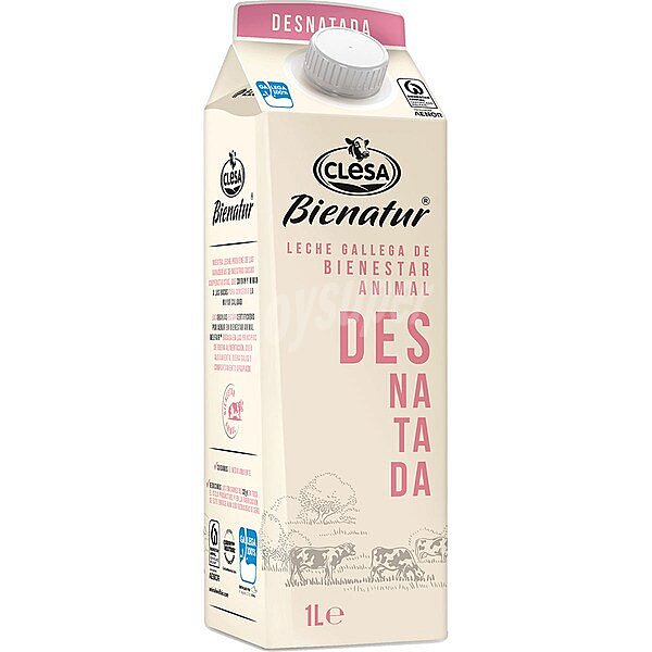 Leche desnatada gallega