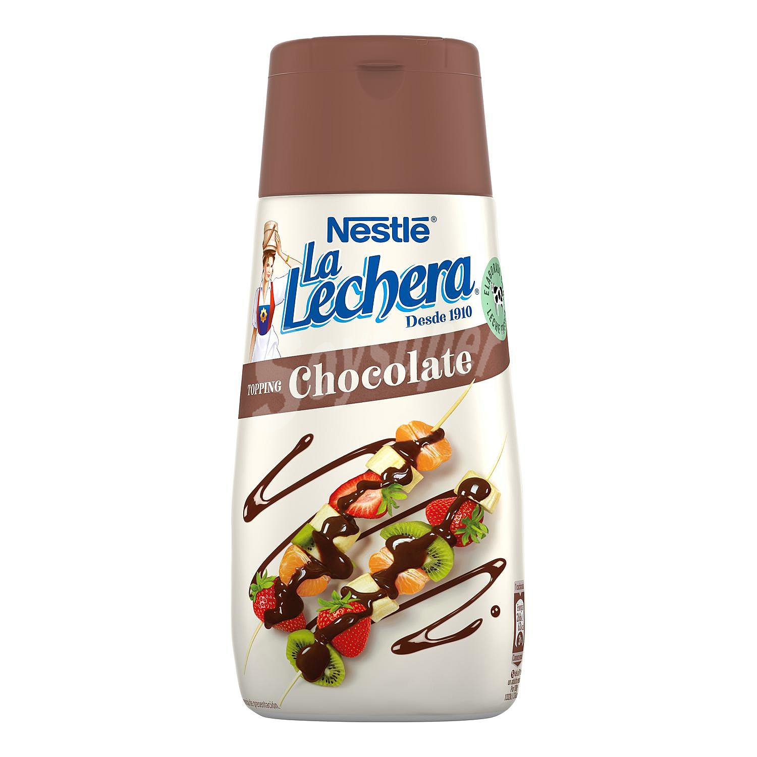 Leche condensada con chocolate elaborada con fresca, azúcar y cacao