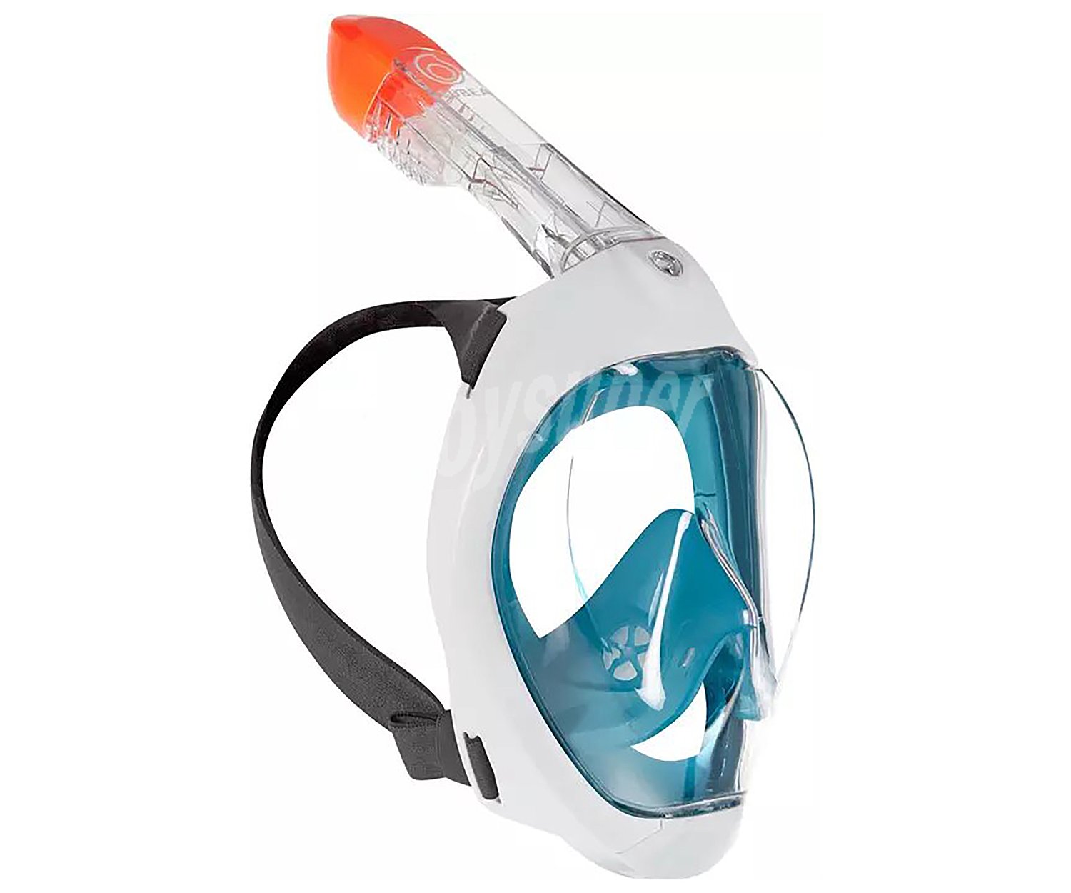 Máscara de snorkel para adulto Easybreath 500 color turquesa, subea.