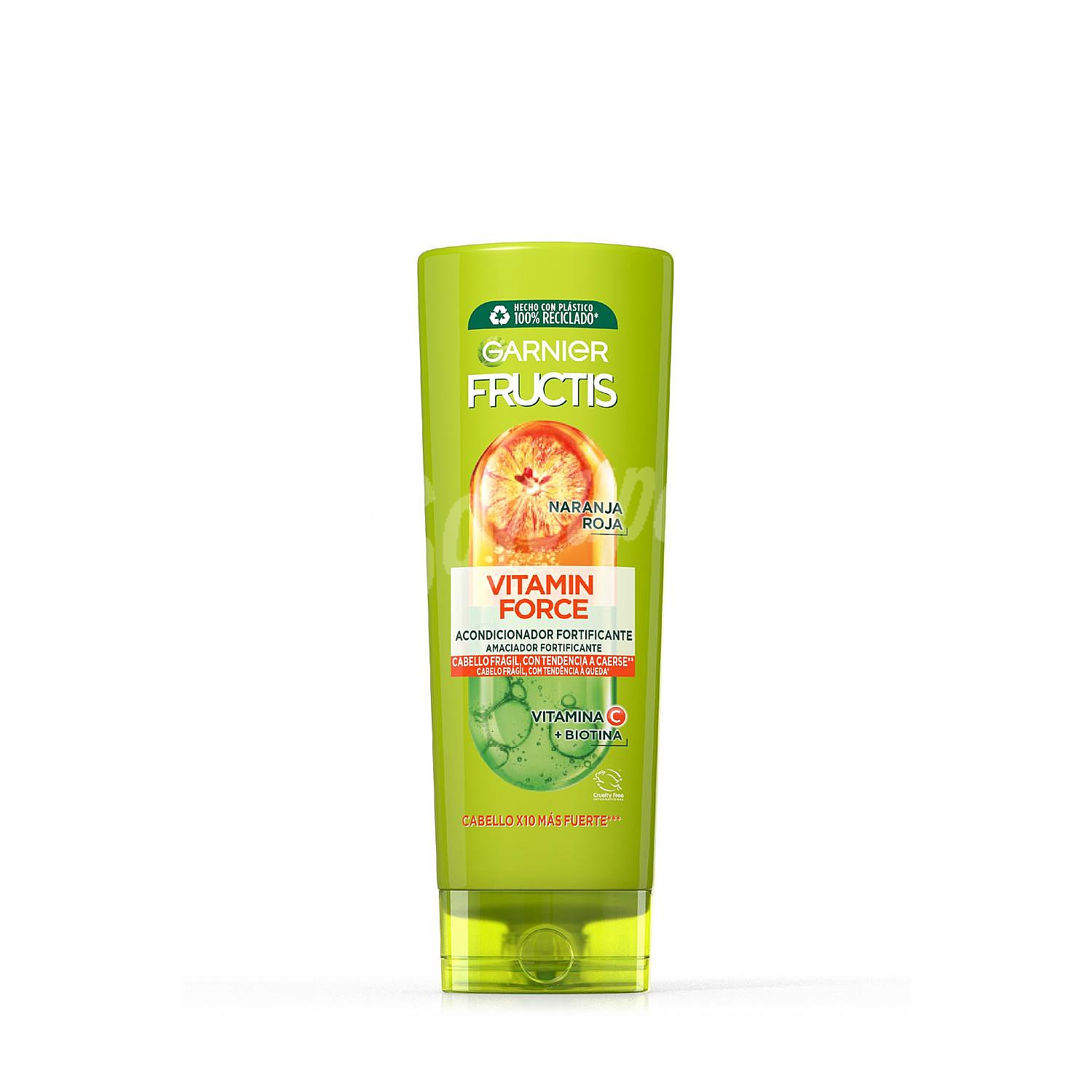 Acondicionador fortificante con naranja roja, vitamina C y biotina para pelo frágil Vitamin Force Garnier Fructis