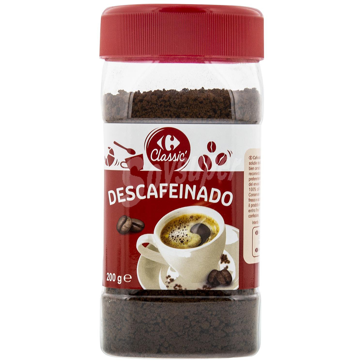 Café soluble descafeinado Carrefour