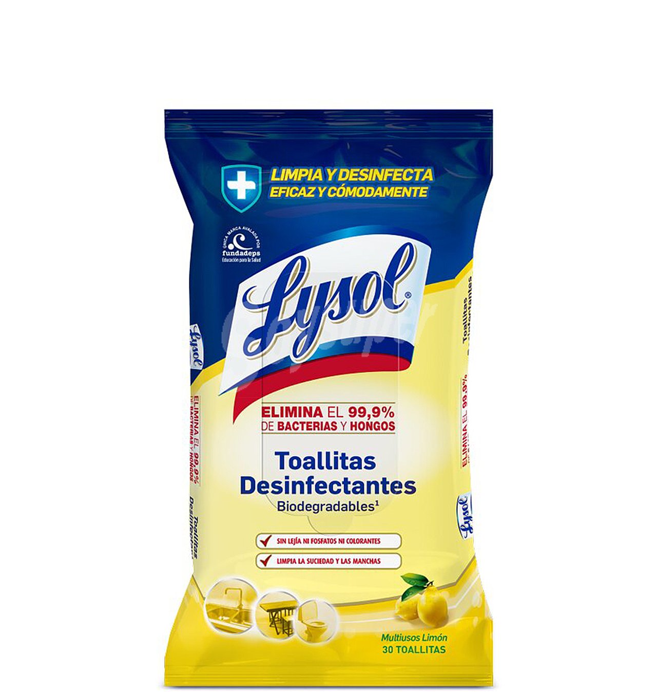 Toallitas lysol desinfectante limon