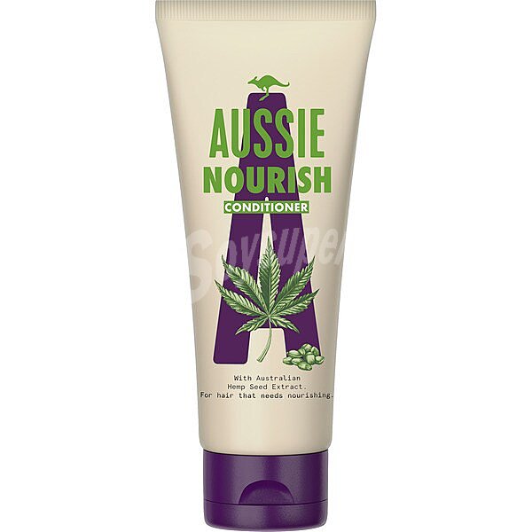 Acondicionador Nourish con extracto de semilla de cáñamo australiana para cabello que necesita hidratación