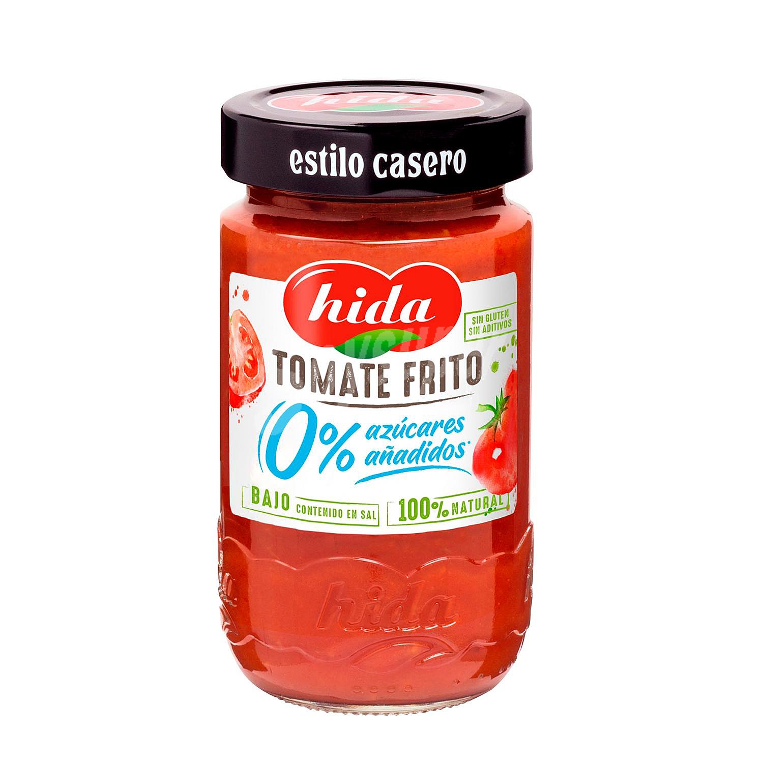 Salsa de tomate frito sin azúcar añadido Hida sin gluten y sin lactosa