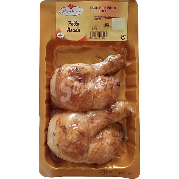 Muslos de pollo asados