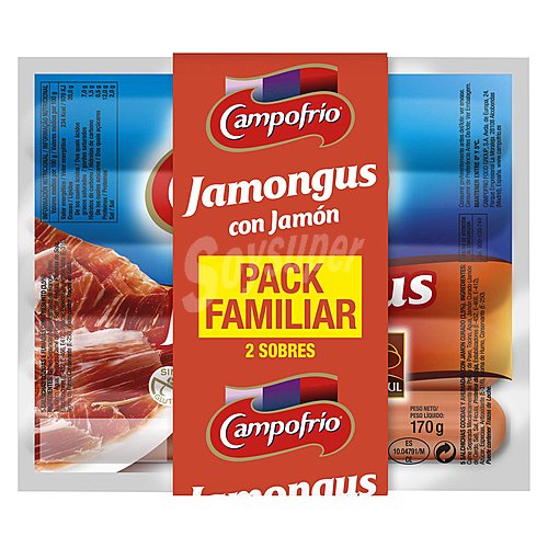 Campofrío Salchichas tipo Frankfurt con jamón campofrío Jamongús