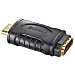 Adaptador qilive de minihdmi macho a hdmi hembra, terminales dorados, color negro