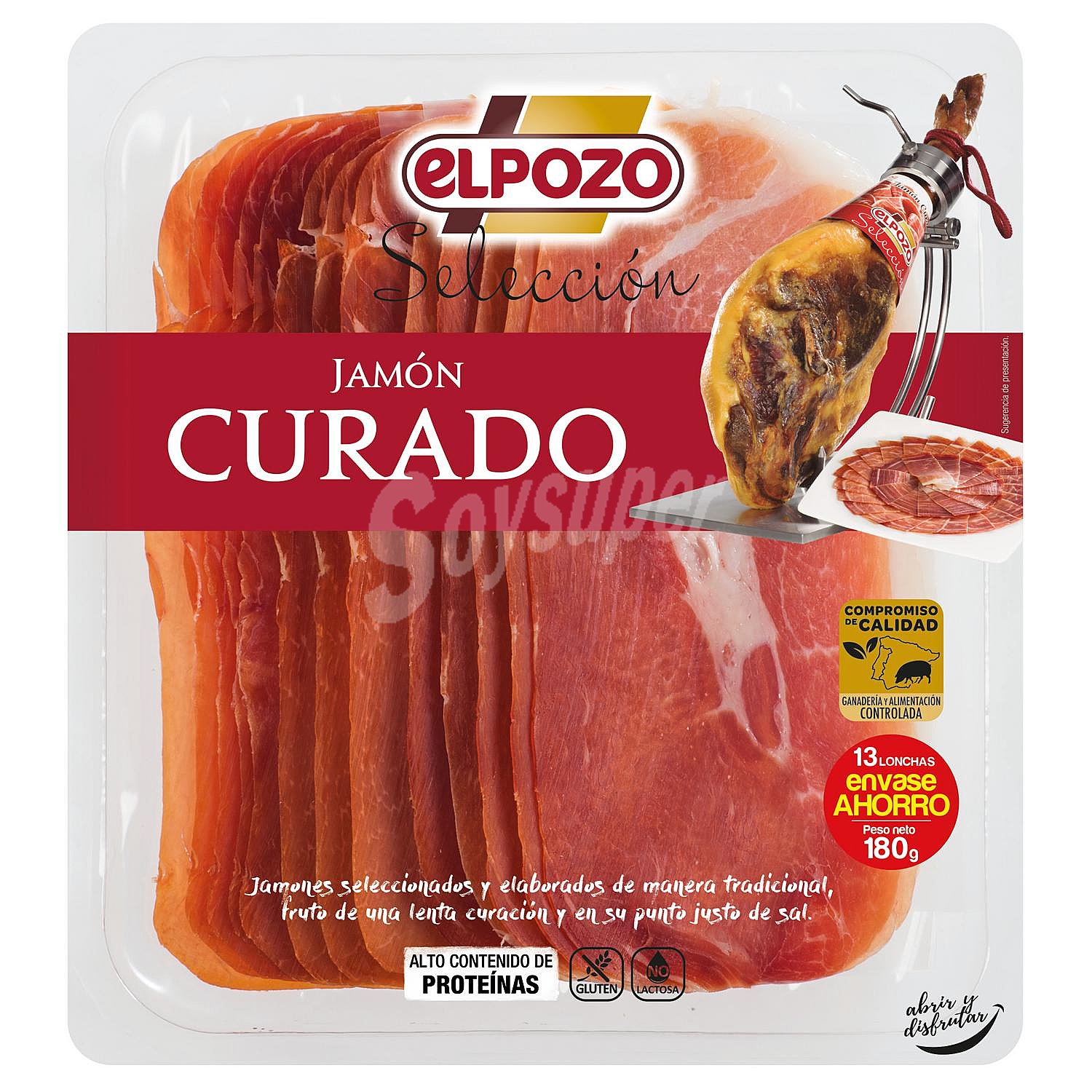 Jamón curado en lonchas Selección sin gluten sin lactosa