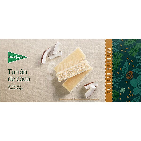 Turrón de coco Sin Gluten Calidad Suprema selection