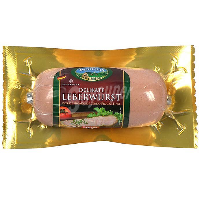 Delikate Leberwurst paté de hígado de cerdo picado fino sin gluten