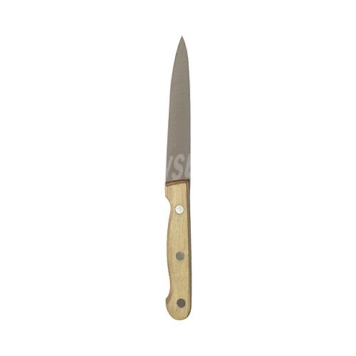 Cuchillo de cocina multiúsos con hoja de acero inoxidable de 13cm., y mango de madera, actuel