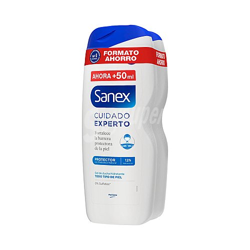 Sanex Cuidado experto Gel para ducha o baño, de textura cremosa, para pieles normales