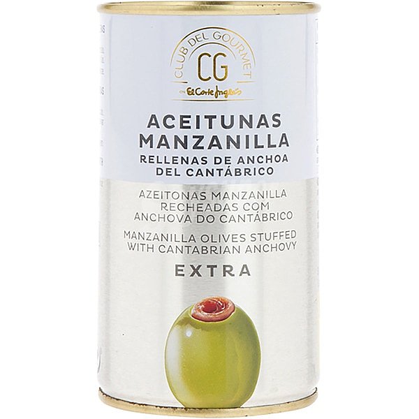 Aceitunas manzanilla rellenas de anchoa del Cantábrico