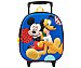 Mochila infantil tipo trolley con ruedas, color azul, mickey.