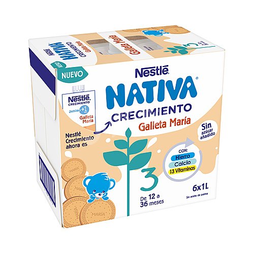 Nestlé Leche de crecimiento con galleta Maria a partir de 3 años nestlé Junior