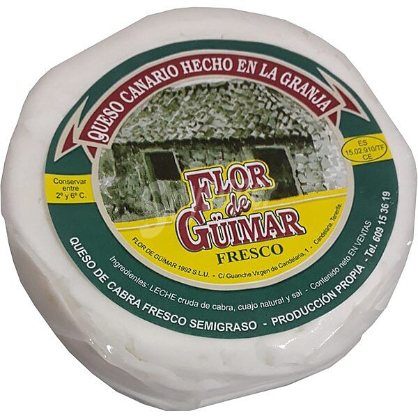 Queso fresco de cabra semigraso peso aproximado pieza