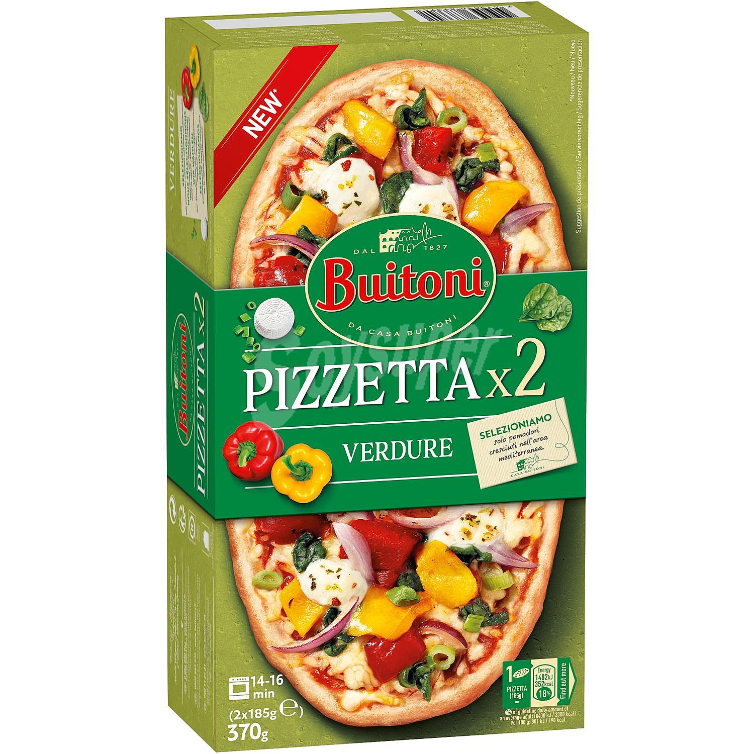 Pizza de verduras 2 unidades pizzetta