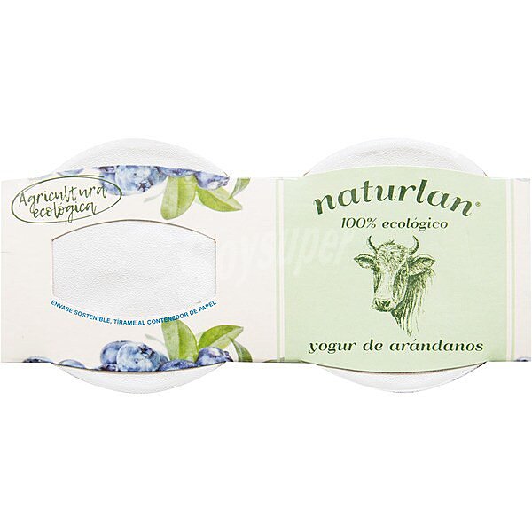 Yogur de vaca de arándanos 100% ecológico