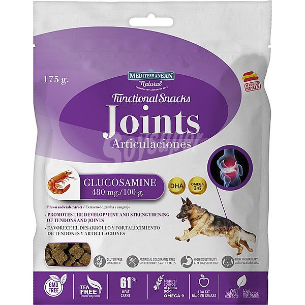 Snacks funcionales para perros Joints sin gluten