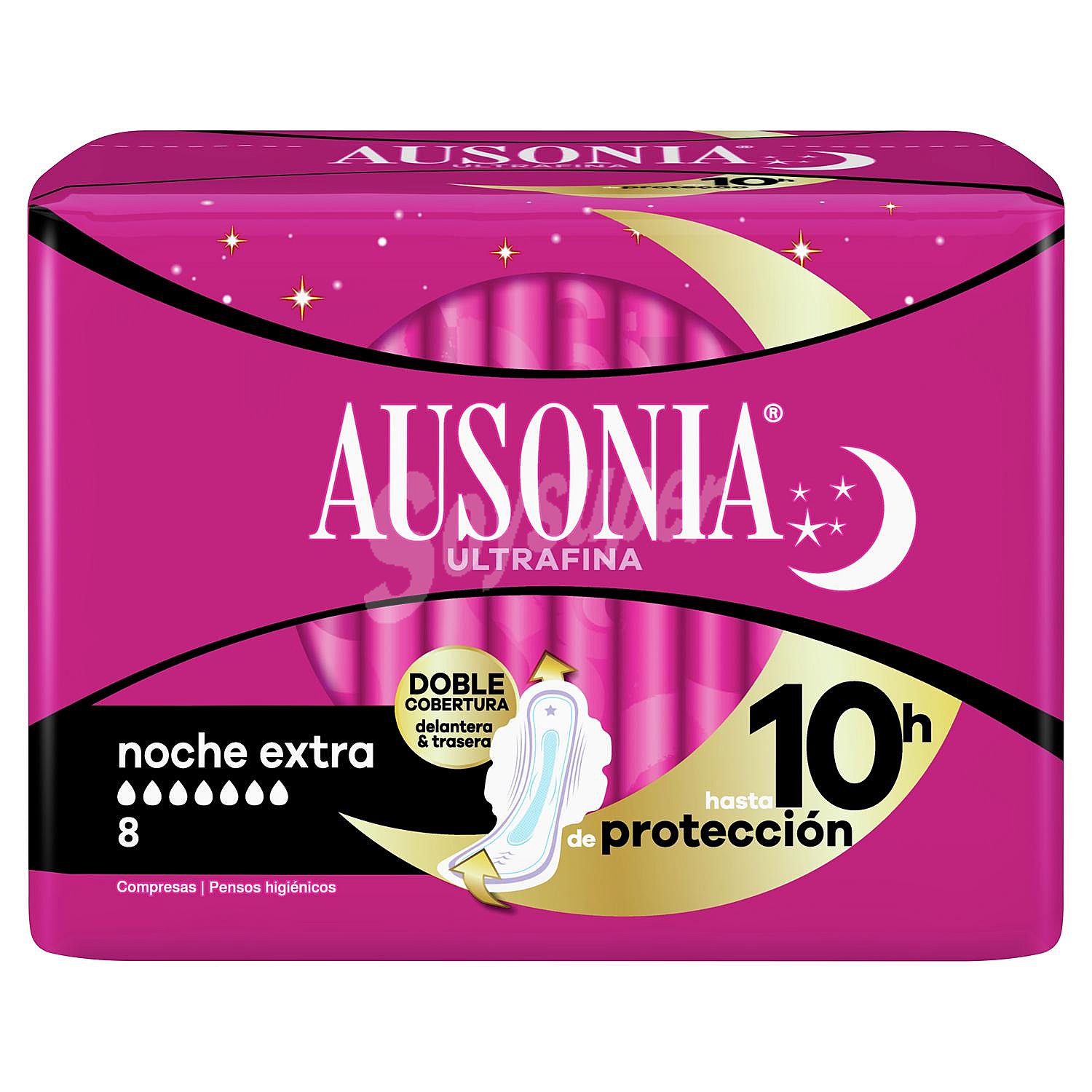 Compresas de noche extra con alas ultrafina