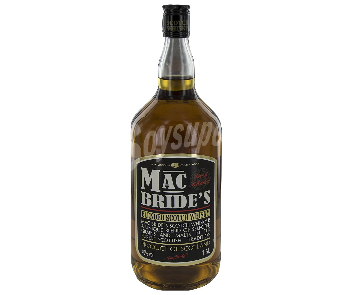 Whisky blended destilado y madura en Escocia macbride´s botella de 1.5 l.