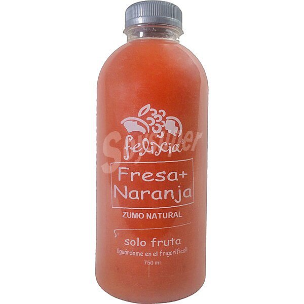 Zumo de naranja + fresa solo fruta fresca