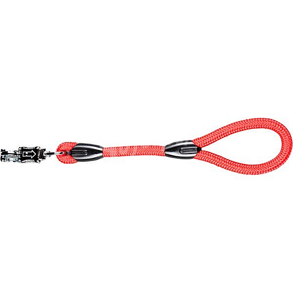 Correa de nylon gruesa para perro roja con mosquetón de seguridad 60 cm