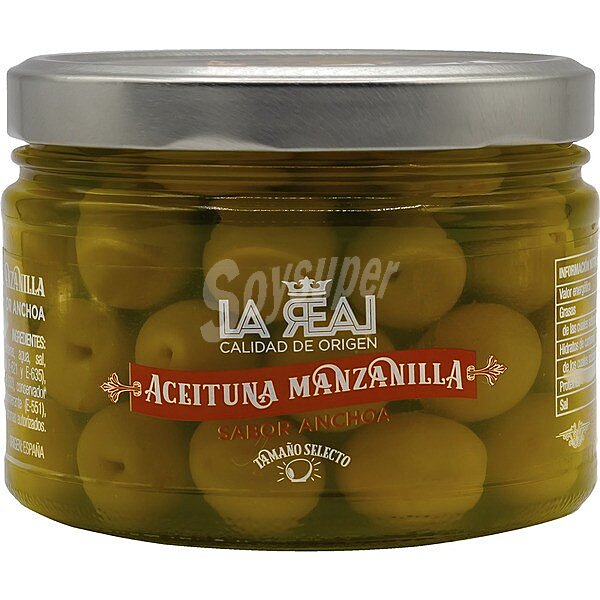 Aceitunas manzanilla sabor anchoa