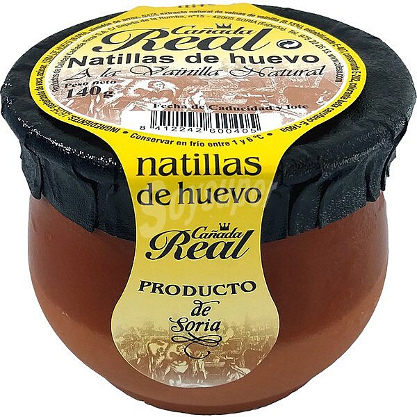 Natillas de huevo a la vainilla narutal de Soria tarro 140 G