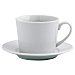 6 tazas de café de porcelana con plato, , Renova Blanca quid