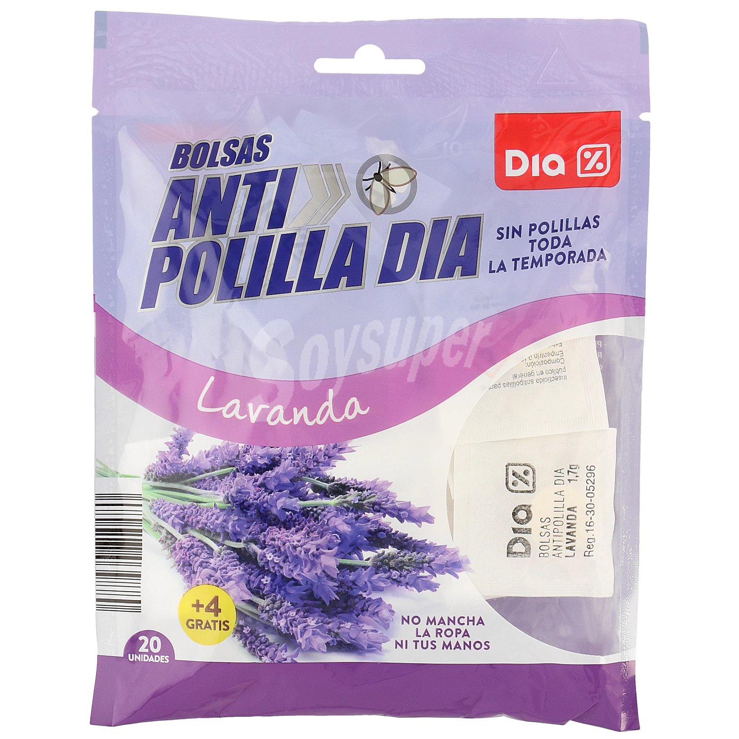 Pastillas antipolillas perfume lavanda Dia