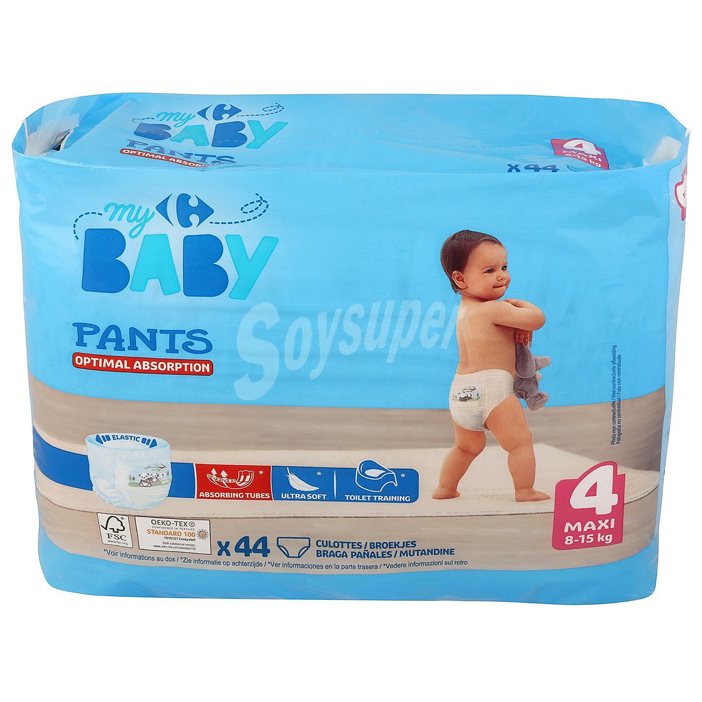 Pants optima adsorption My Carrefour Baby T4 44 ud