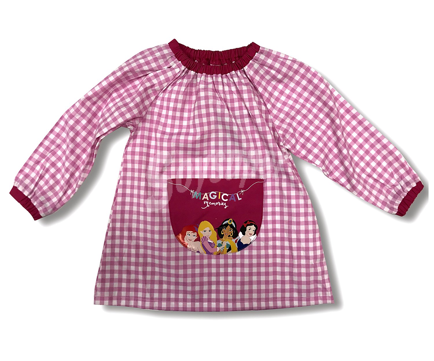 Babi rosa sin botones con estampado en bolsillo Princesas, talla 3