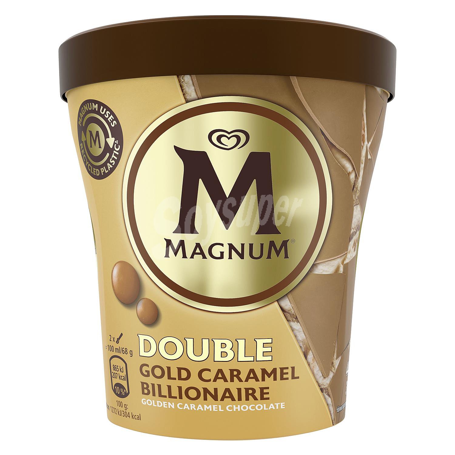 Helado Gold Caramel Billionaire Double Magnum