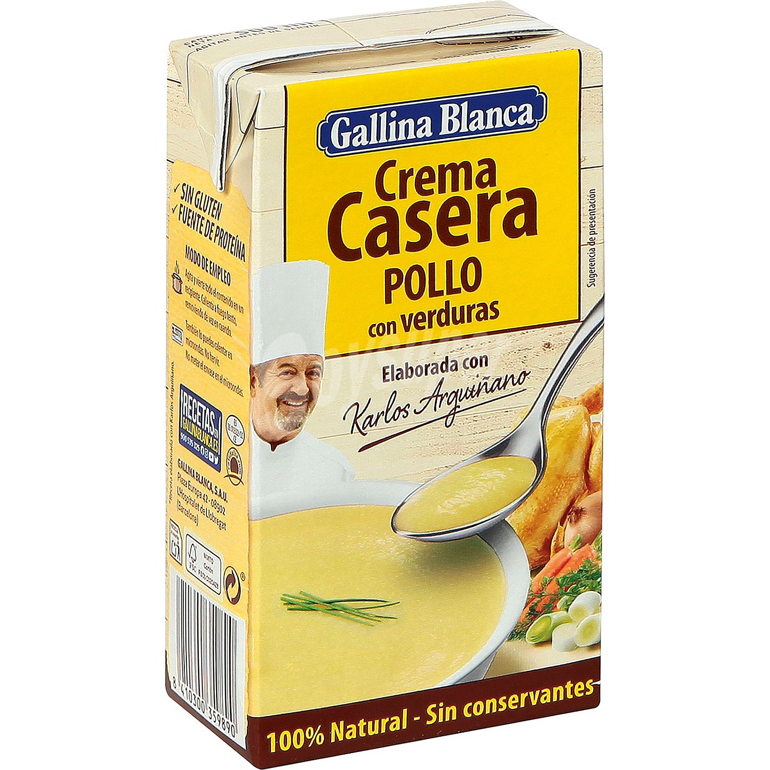 Crema de pollo y verduras