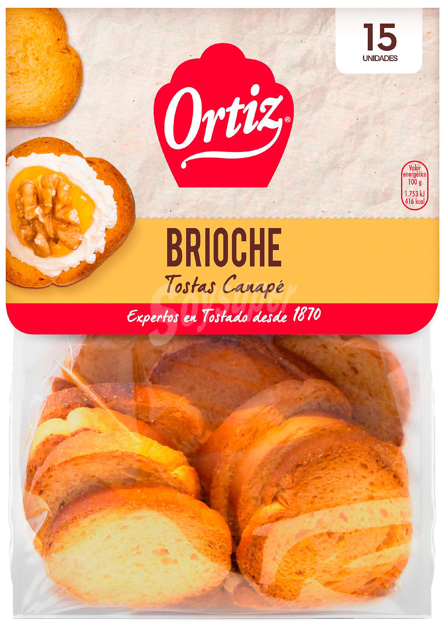 Tostas canapé brioche Ortiz