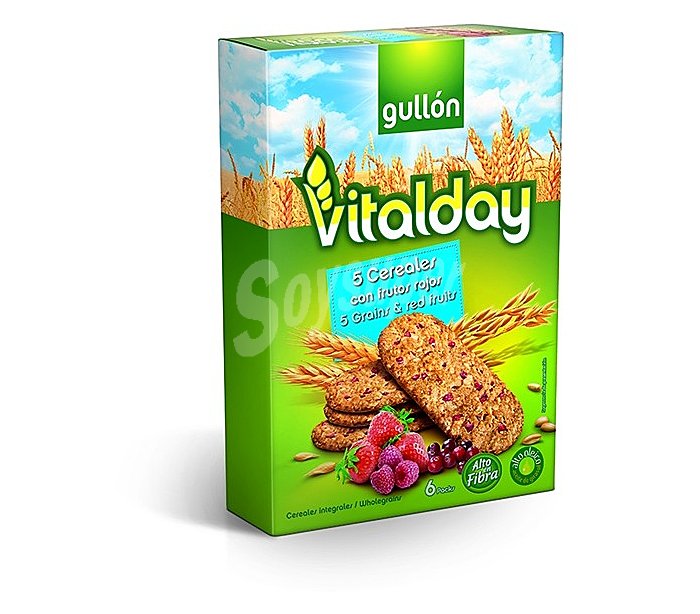 Gullón Galletas de cereales con frutos rojos gullón