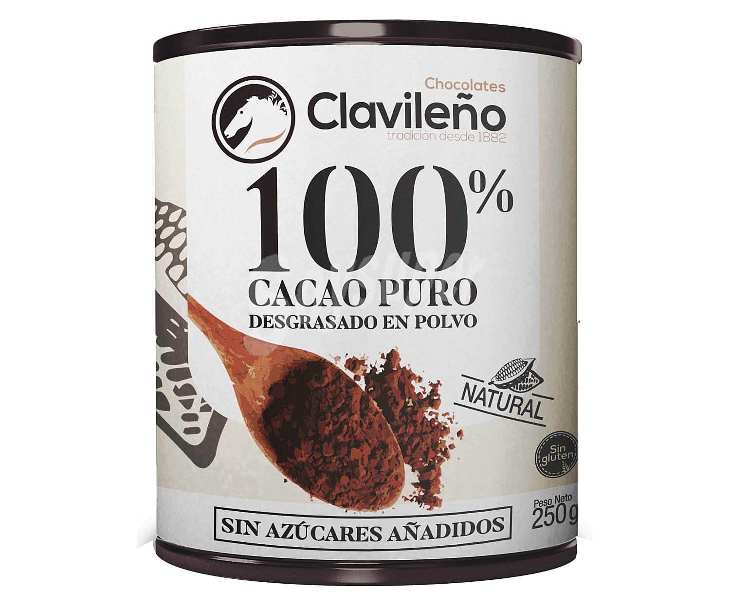 Clavileño Cacao puro desgrasado en polvo sin azúcares añadidos clavileño