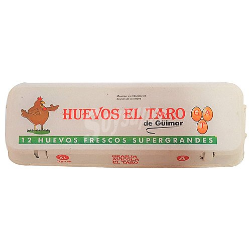 EL taro Huevos frescos clase XL y categoría A12