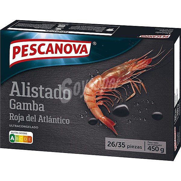 Gamba roja alistado del Atlántico 26-35 piezas