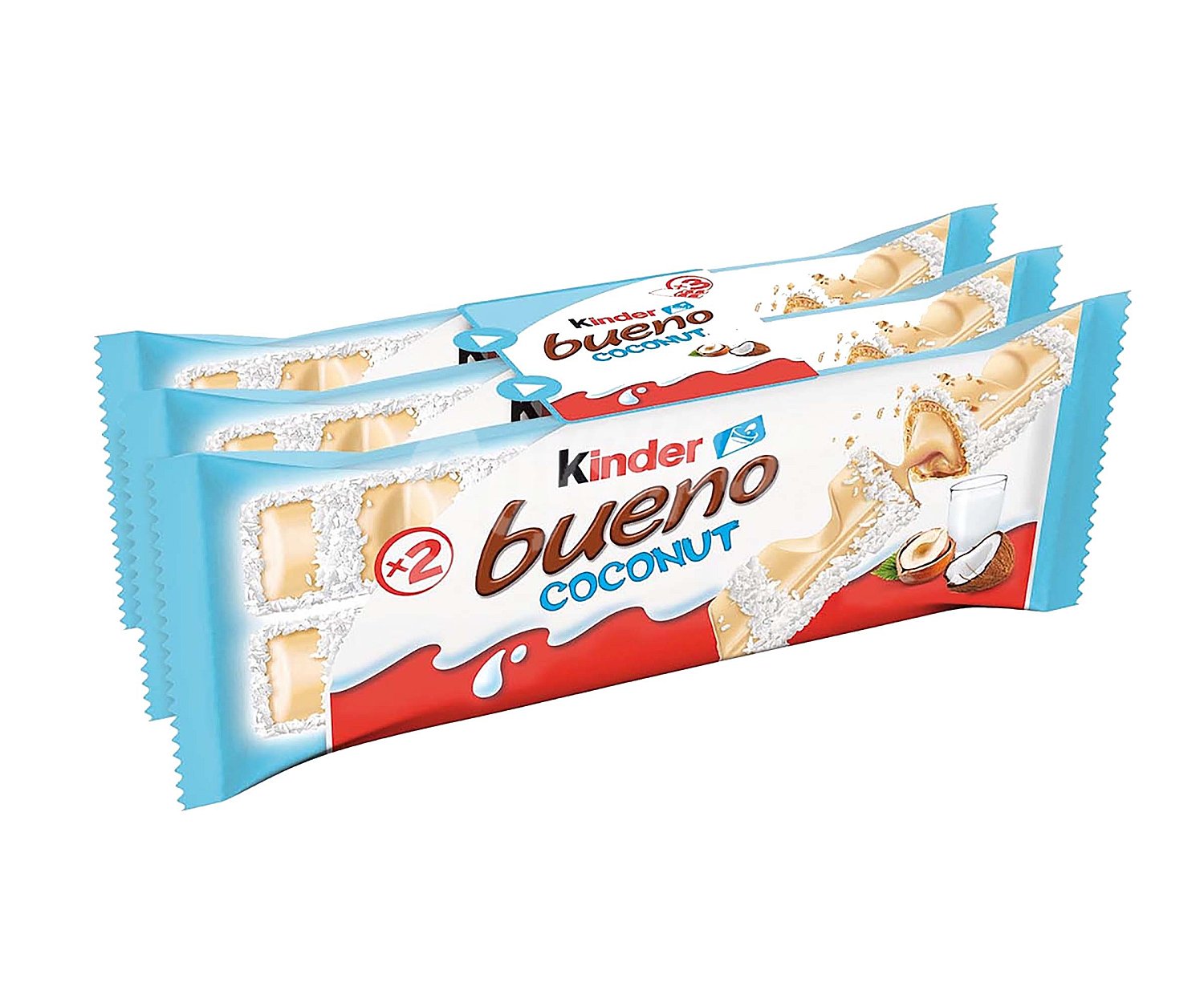 Barritas de chocolate blanco con coco