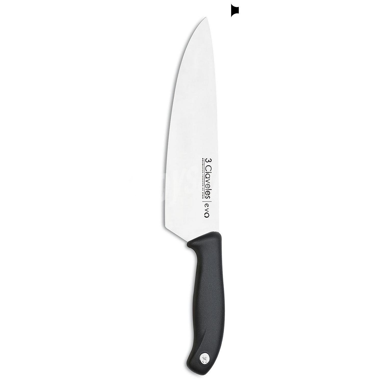 Cuchillo Chef de Acero Inoxidable 3 claveles 20 cm