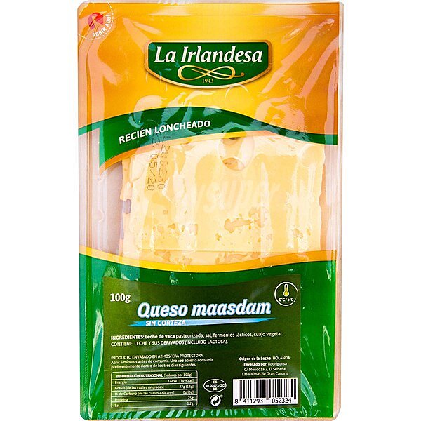 queso maasdam en lonchas