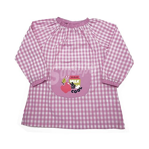 Babi rosa sin botones con estampado en bolsillo, talla 2