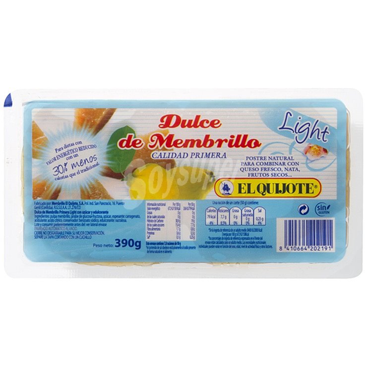 Dulce de membrillo light