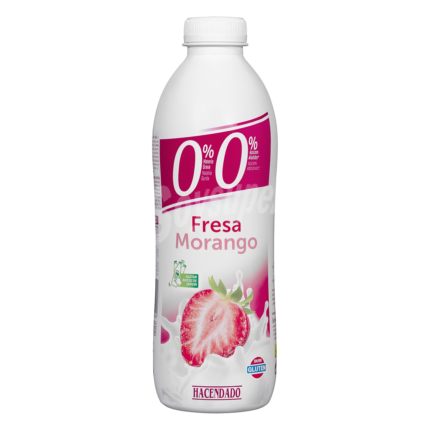 Yogur liquido desnatado fresa